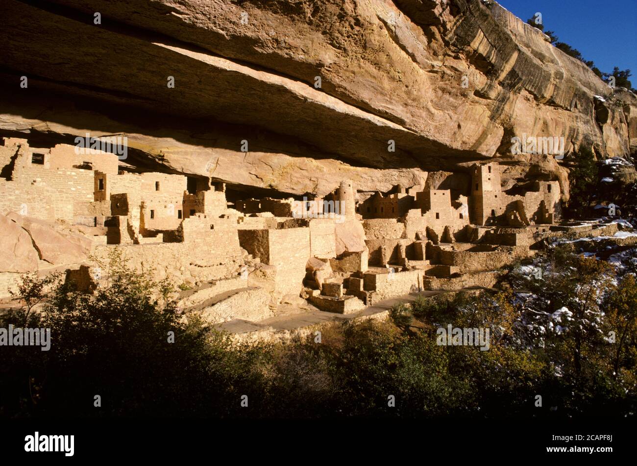 Anasazi Indians` Cliff Palace in Mesa Verde National Park, Colorado, USA Stock Photo